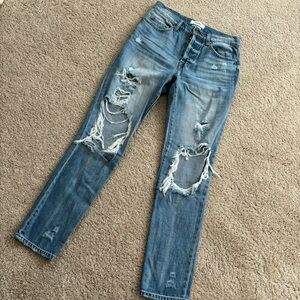 Pistola High Rise Distressed Denim